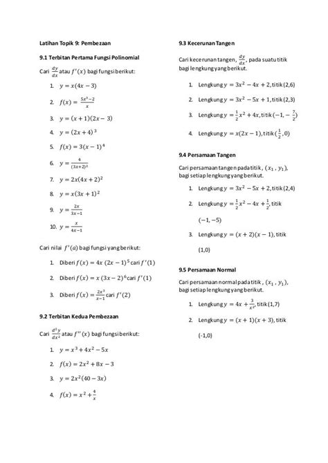 Soalan Matematik Tambahan Tingkatan 4 Akhir Tahun Image