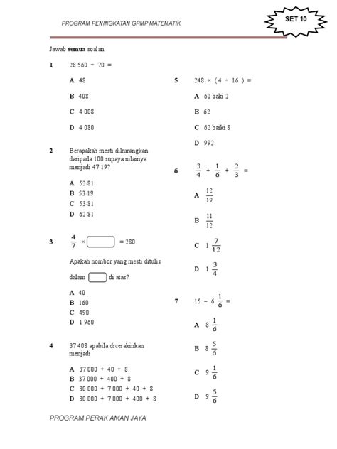 Soalan Math Tingkatan 3 Bab 1 Image